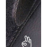 Подушка-косточка SIGER на подголовник автомобиля гладкая экокожа ромб (черная) pkg002-b